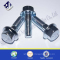 Parafuso padrão superior da flange com zinco azul chapeado 4.8